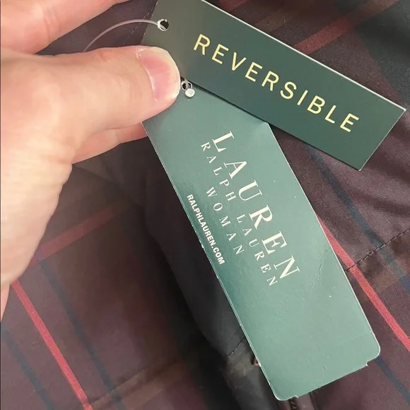 Ralph Lauren Women’s Navy Quilted Down Puffer Vest 2X Reversible New with tags - Picture 10 of 12